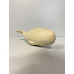 SCULTURA FIGURA CANTO della BALENA GRES WHITE WHALE FIGURE SOUND