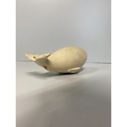 SCULTURA FIGURA CANTO della BALENA GRES WHITE WHALE FIGURE SOUND