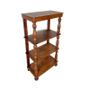 ANTICA ETAGERE LEGNO NOCE EPOCA 1800 LIBRERIA CONSOLLE MOBILE SCAFFALE 4 RIPIANI