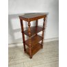 ANTICA ETAGERE LEGNO NOCE EPOCA 1800 LIBRERIA CONSOLLE MOBILE SCAFFALE 4 RIPIANI
