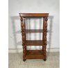 ANTICA ETAGERE LEGNO NOCE EPOCA 1800 LIBRERIA CONSOLLE MOBILE SCAFFALE 4 RIPIANI