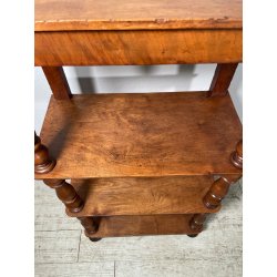 ANTICA ETAGERE LEGNO NOCE EPOCA 1800 LIBRERIA CONSOLLE MOBILE SCAFFALE 4 RIPIANI