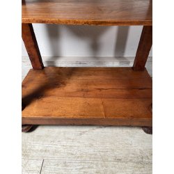 ANTICA ETAGERE LEGNO NOCE EPOCA 1800 LIBRERIA CONSOLLE MOBILE SCAFFALE 4 RIPIANI