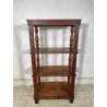 ANTICA ETAGERE LEGNO NOCE EPOCA 1800 LIBRERIA CONSOLLE MOBILE SCAFFALE 4 RIPIANI