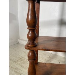 ANTICA ETAGERE LEGNO NOCE EPOCA 1800 LIBRERIA CONSOLLE MOBILE SCAFFALE 4 RIPIANI