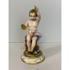 SCULTURA FIGURA PUTTO Musicante PORCELLANA CAPODIMONTE CHERUBINO AGIOLETTO