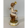SCULTURA FIGURA PUTTO Musicante PORCELLANA CAPODIMONTE CHERUBINO AGIOLETTO