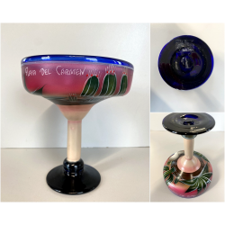 SOUVENIR VINTAGE MESSICO COPPA COCKTAIL Margarita glass PLAYA DEL CARMEN ø 16 cm