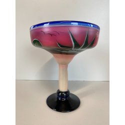SOUVENIR VINTAGE MESSICO COPPA COCKTAIL Margarita glass PLAYA DEL CARMEN ø 16 cm