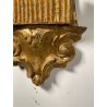 ANTICA COPPIA SPECCHIERA BAROCCO LEGNO EPOCA 600 FOGLIA ORO LUME LAMPADA DA MURO