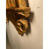 ANTICA COPPIA SPECCHIERA BAROCCO LEGNO EPOCA 600 FOGLIA ORO LUME LAMPADA DA MURO