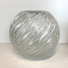 VASO VINTAGE SFERA VETRO SATINATO MOLATO MODERN DESIGN ø 21 x 17,5 cm/h
