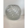 VASO VINTAGE SFERA VETRO SATINATO MOLATO MODERN DESIGN ø 21 x 17,5 cm/h