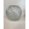 VASO VINTAGE SFERA VETRO SATINATO MOLATO MODERN DESIGN ø 21 x 17,5 cm/h