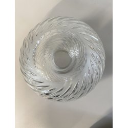 VASO VINTAGE SFERA VETRO SATINATO MOLATO MODERN DESIGN ø 21 x 17,5 cm/h