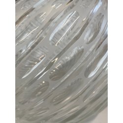 VASO VINTAGE SFERA VETRO SATINATO MOLATO MODERN DESIGN ø 21 x 17,5 cm/h