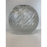 VASO VINTAGE SFERA VETRO SATINATO MOLATO MODERN DESIGN ø 21 x 17,5 cm/h