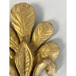 ANTICO FREGIO LEGNO foglia oro DECORO PALMA RAMAGE EPOCA 1800