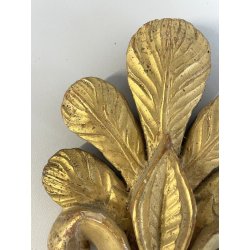 ANTICO FREGIO LEGNO foglia oro DECORO PALMA RAMAGE EPOCA 1800