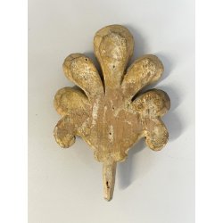 ANTICO FREGIO LEGNO foglia oro DECORO PALMA RAMAGE EPOCA 1800