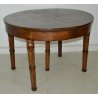 ANTICO TAVOLO 1800 IMPERO Carlo X ROTONDO ø113 legno NOCE allungabile 2,85 m OLD