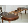 ANTICO TAVOLO 1800 IMPERO Carlo X ROTONDO ø113 legno NOCE allungabile 2,85 m OLD