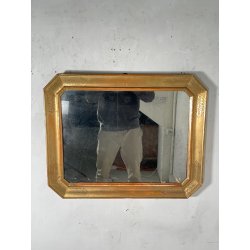 ANTICA SPECCHIERA DORATA CORNICE VASSOIO EPOCA 800 OLD SPECCHIO LEGNO FOGLIA ORO