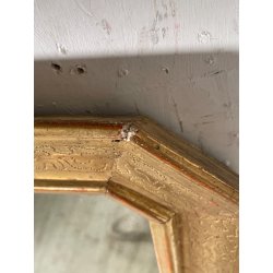 ANTICA SPECCHIERA DORATA CORNICE VASSOIO EPOCA 800 OLD SPECCHIO LEGNO FOGLIA ORO