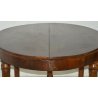 ANTICO TAVOLO 1800 IMPERO Carlo X ROTONDO ø113 legno NOCE allungabile 2,85 m OLD