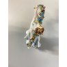 FIGURA STATUINA PORCELLANA Capodimonte Primavera BALLERINA GHIRLANDA FIORI  17cm