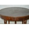 ANTICO TAVOLO 1800 IMPERO Carlo X ROTONDO ø113 legno NOCE allungabile 2,85 m OLD