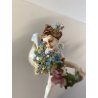 FIGURA STATUINA PORCELLANA Capodimonte Primavera BALLERINA GHIRLANDA FIORI  17cm