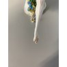 FIGURA STATUINA PORCELLANA Capodimonte Primavera BALLERINA GHIRLANDA FIORI  17cm