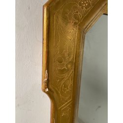 ANTICA GRANDE SPECCHIERA VASSOIO CORNICE DORATA 1800 SPECCHIO LEGNO FOGLIA ORO
