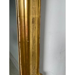 ANTICA GRANDE SPECCHIERA VASSOIO CORNICE DORATA 1800 SPECCHIO LEGNO FOGLIA ORO