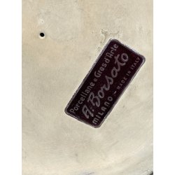 SCULTURA GRES CERAMICA A. Borsato FIGURA ANZIANA LAVORO A MAGLIA GALLO GALLINE