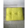 ANTICO POUF LEGNO NOCE BIANCO EPOCA '800 STOFFA VERDE SGABELLO POLTRONA SEDIA