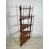 ANTICA ANGOLIERA ETAGERE LEGNO NOCE 1800 LIBRERIA CONSOLLE SCAFFALE 5 RIPIANI