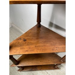 ANTICA ANGOLIERA ETAGERE LEGNO NOCE 1800 LIBRERIA CONSOLLE SCAFFALE 5 RIPIANI