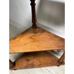 ANTICA ANGOLIERA ETAGERE LEGNO NOCE 1800 LIBRERIA CONSOLLE SCAFFALE 5 RIPIANI
