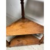 ANTICA ANGOLIERA ETAGERE LEGNO NOCE 1800 LIBRERIA CONSOLLE SCAFFALE 5 RIPIANI