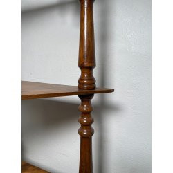ANTICA ANGOLIERA ETAGERE LEGNO NOCE 1800 LIBRERIA CONSOLLE SCAFFALE 5 RIPIANI