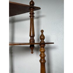 ANTICA ANGOLIERA ETAGERE LEGNO NOCE 1800 LIBRERIA CONSOLLE SCAFFALE 5 RIPIANI