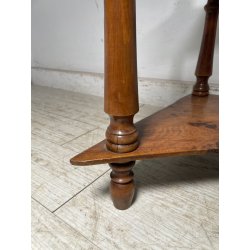 ANTICA ANGOLIERA ETAGERE LEGNO NOCE 1800 LIBRERIA CONSOLLE SCAFFALE 5 RIPIANI