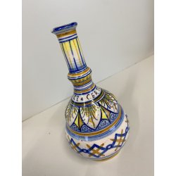 ANTICO VASETTO MAIOLICA STEMMA Certosa di Firenze DECORO FIORENTINO 16,5 cm/h