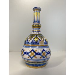ANTICO VASETTO MAIOLICA STEMMA Certosa di Firenze DECORO FIORENTINO 16,5 cm/h