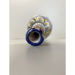ANTICO VASETTO MAIOLICA STEMMA Certosa di Firenze DECORO FIORENTINO 16,5 cm/h