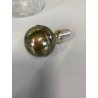 BOTTIGLIA DECANTER VETRO COLLO TAPPO METALLO ARGENTATO DECORO DORATO FOGLIA VITE