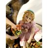 GRUPPO SCULTOREO CERAMICA Capodimonte B.M.G. ALBERO BIMBI RACCOLTA FRUTTA 29cm/h