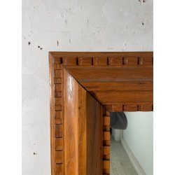 ANTICA PICCOLA SPECCHIERA NEO-CLASSICA CORNICE LEGNO TRENTINA 1950 45X55CM